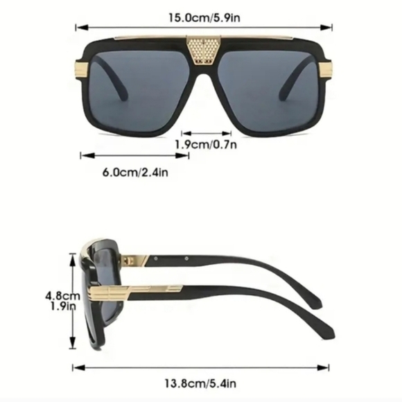 Vintage Sunglasses For Men Male Big Frame Shades - Picture 3 of 3